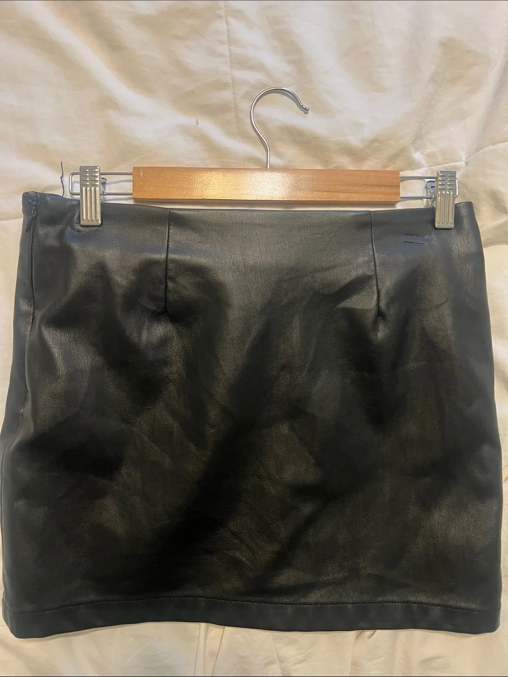 Juicy Couture Black Faux Leather Mini Skirt